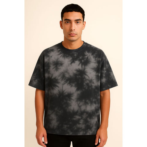 Tie Dye Oversized T-Shirt - Black