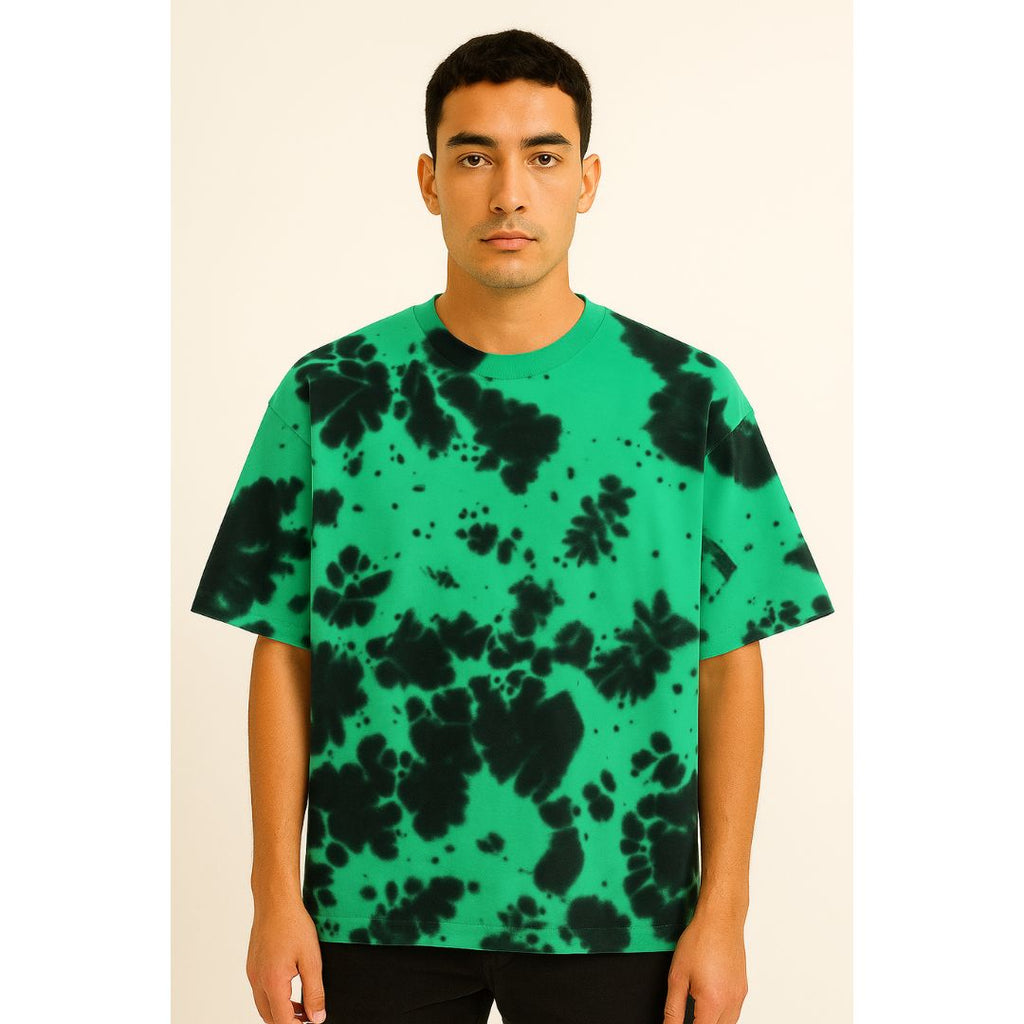 Tie Dye Oversized T-Shirt - Green
