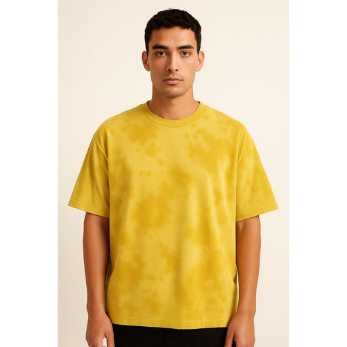 Tie Dye Oversized T-Shirt - Yellow